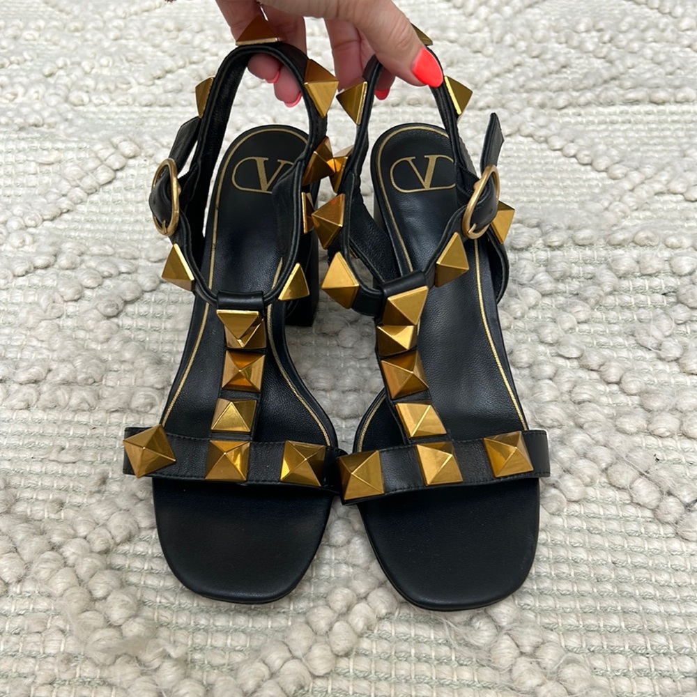 Studded leather sandals